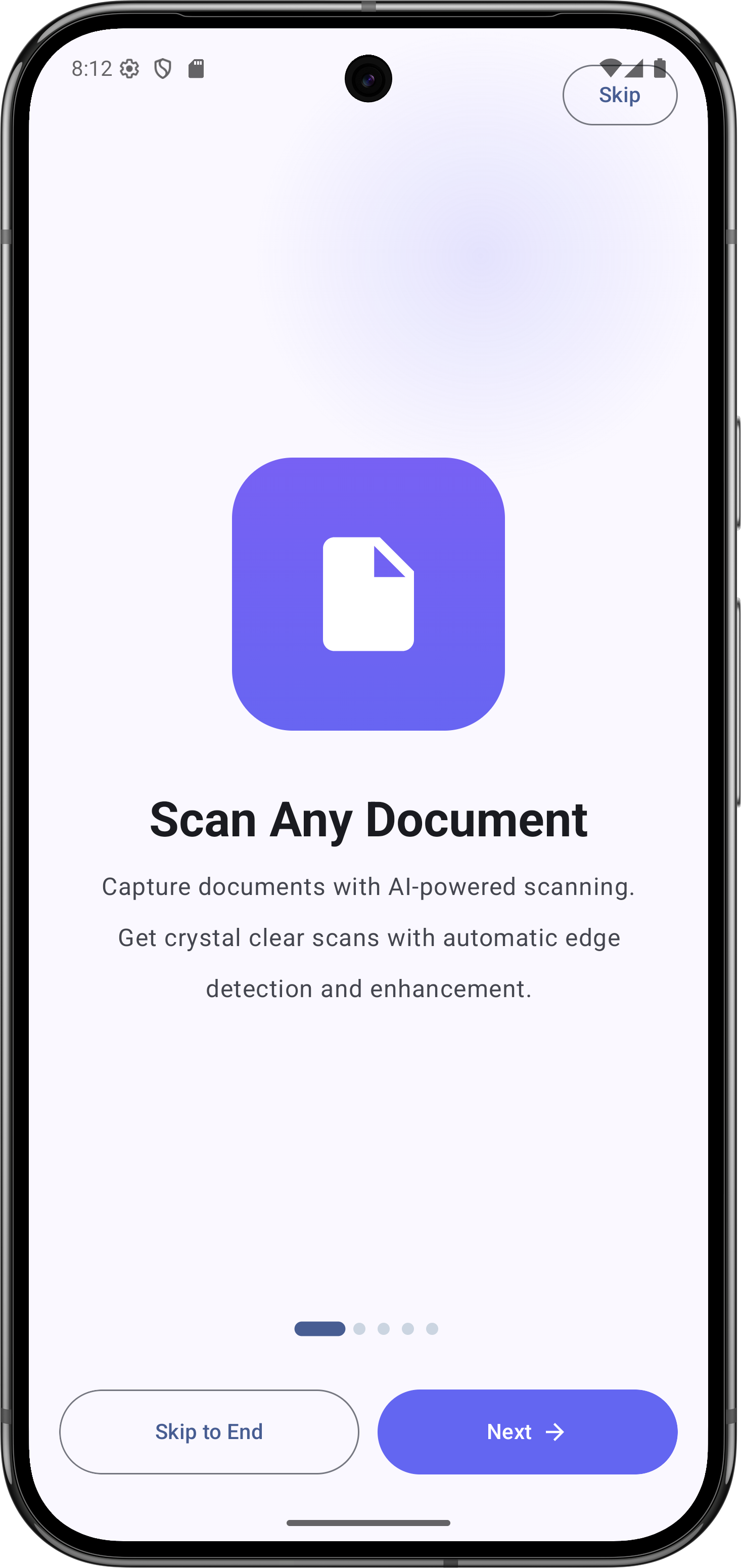 Kanzly home dashboard with document overview