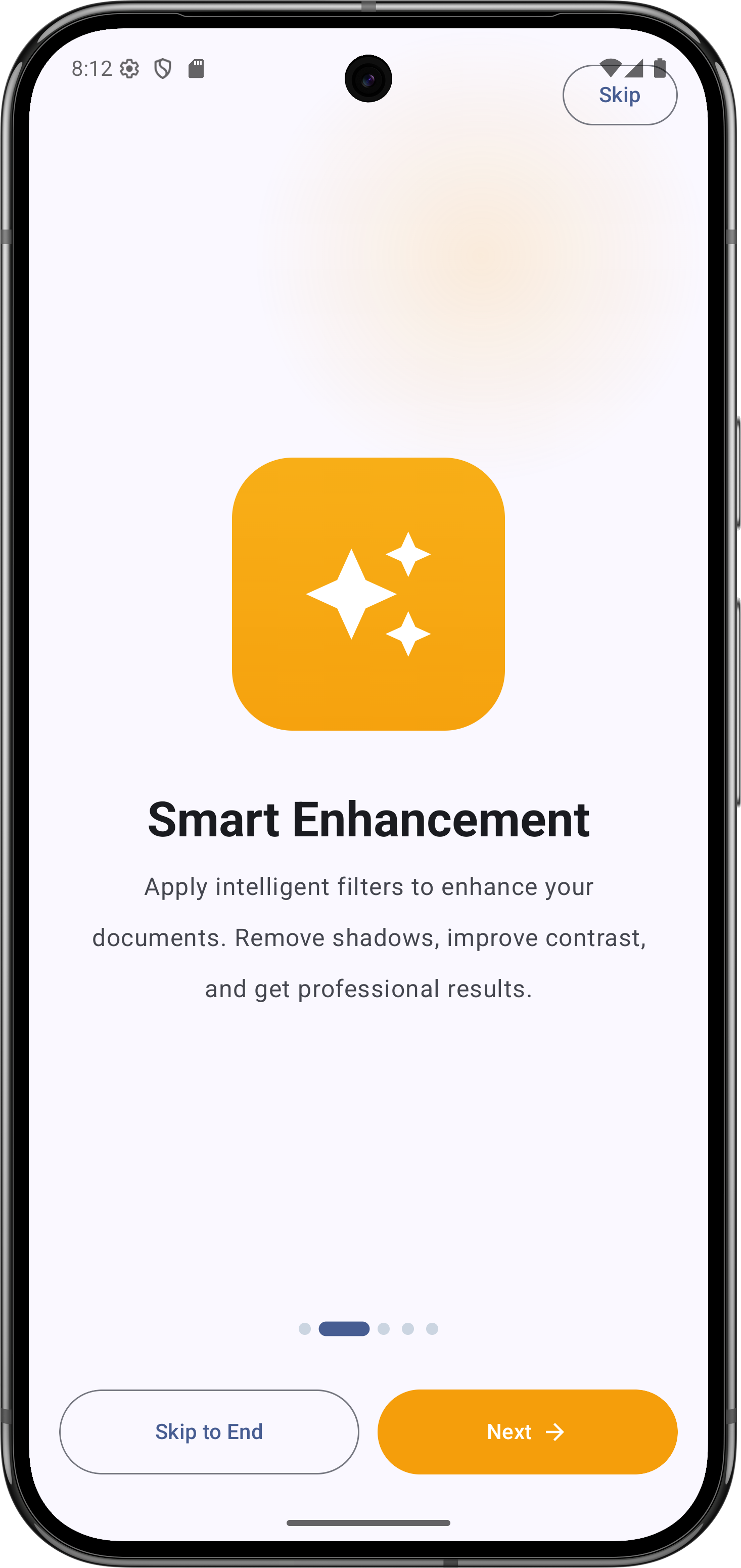 Kanzly scan screen